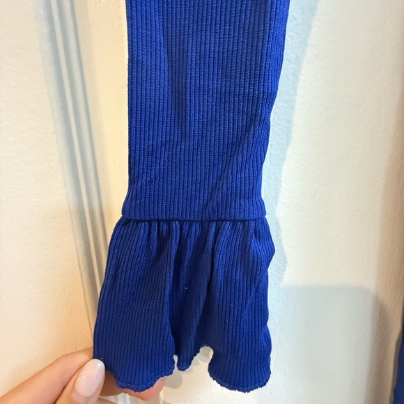 ASOS Maternity Ribbed Blue Dress - Picture 3 of 3